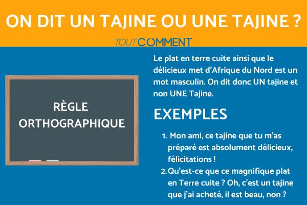 On dit un ou une tajine ?