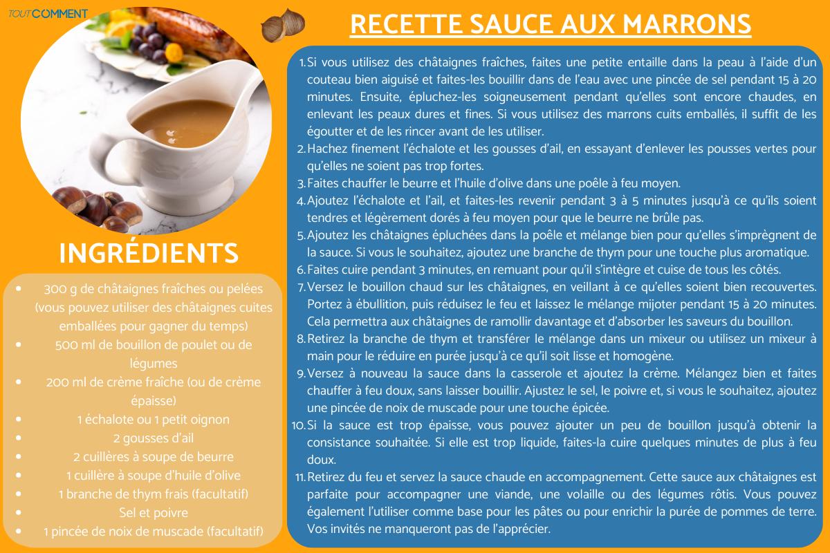 Sauce aux marrons
