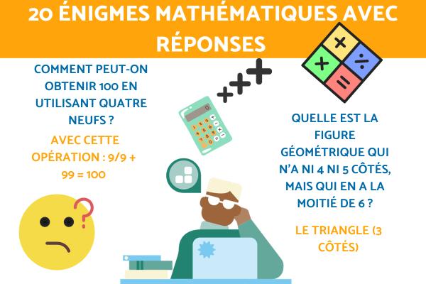 Énigmes mathématiques avec solution