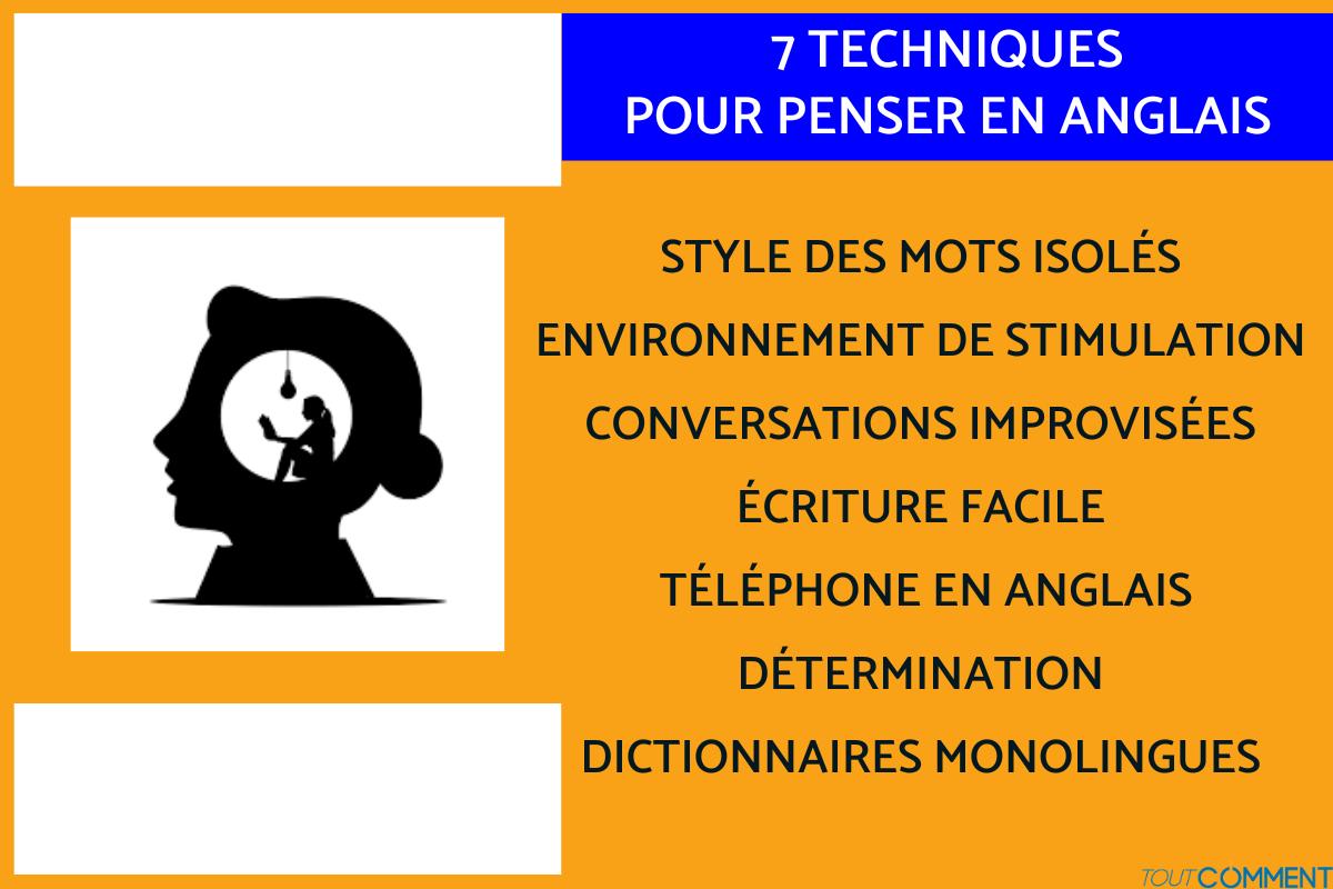 Comment penser en anglais