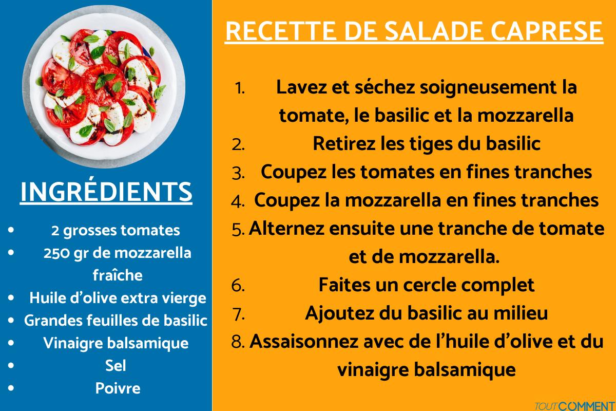 Recette de salade Caprese