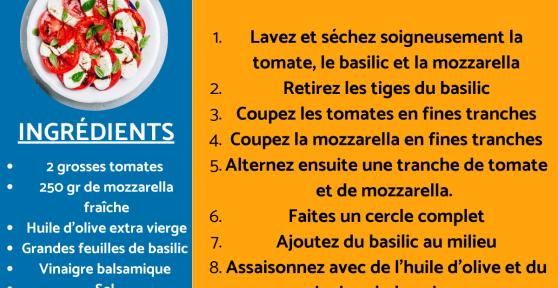 Recette de salade Caprese