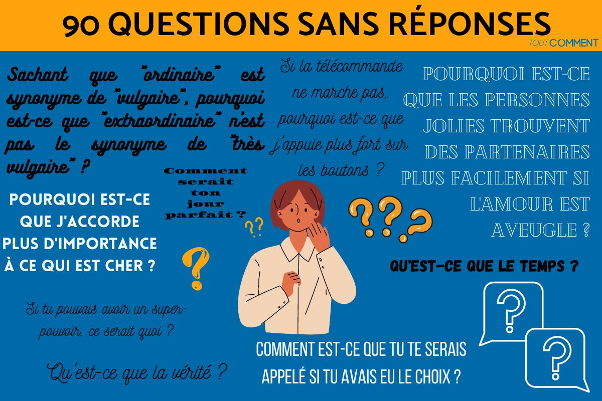 90 questions sans réponses