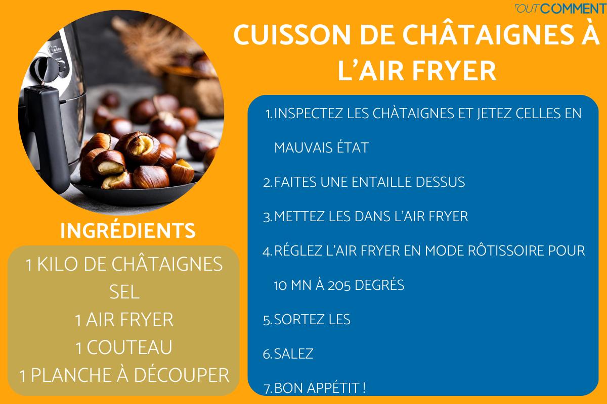 Cuisson des châtaignes à l'air fryer