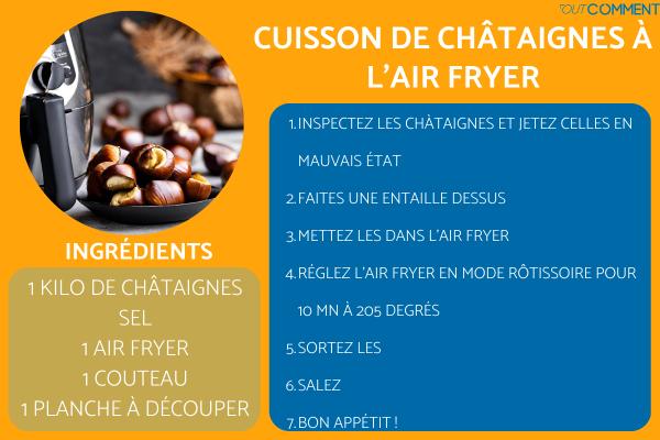 Cuisson des châtaignes à l'air fryer