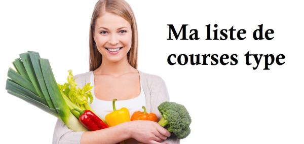 Liste de courses type à imprimer en format PDF