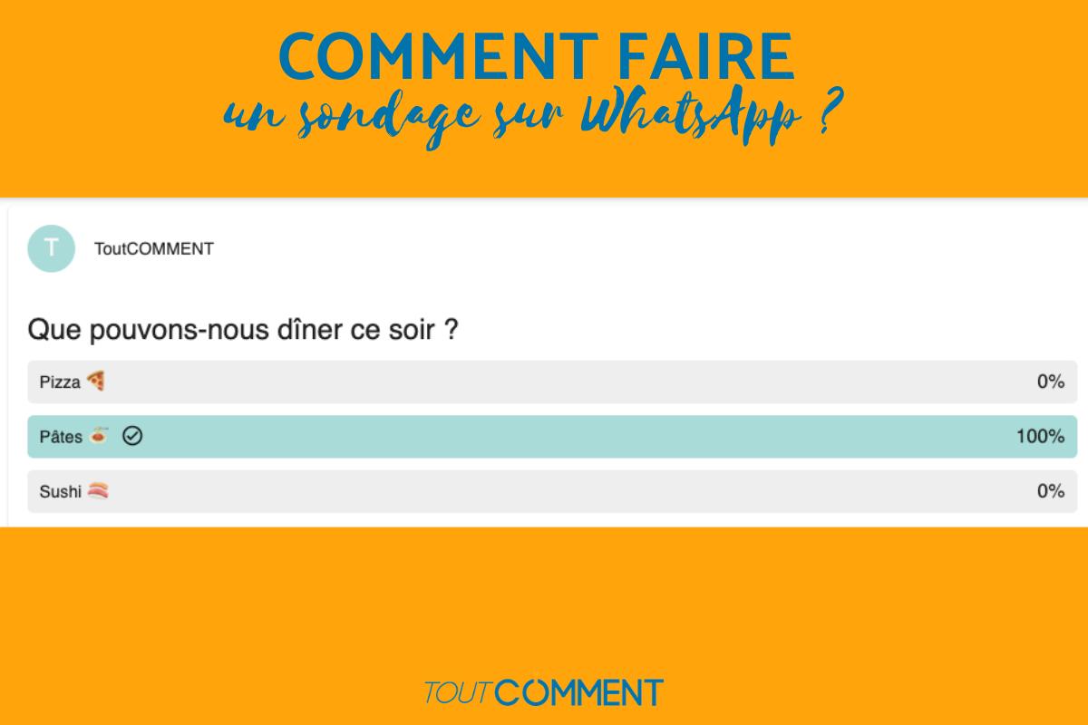 Comment faire un sondage sur WhatsApp
