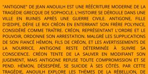 Résumé d'Antigone de Jean Anouilh