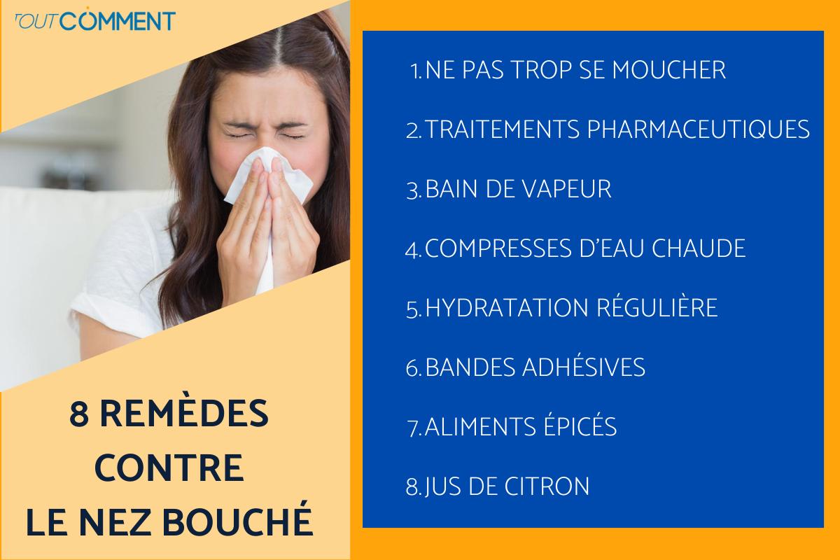 Comment se déboucher le nez en cas de rhume