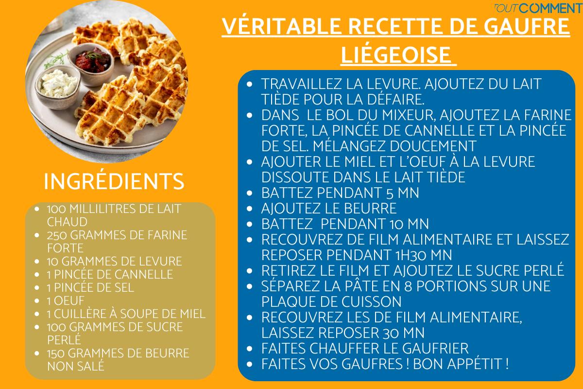 Véritable recette de gaufre liégeoise