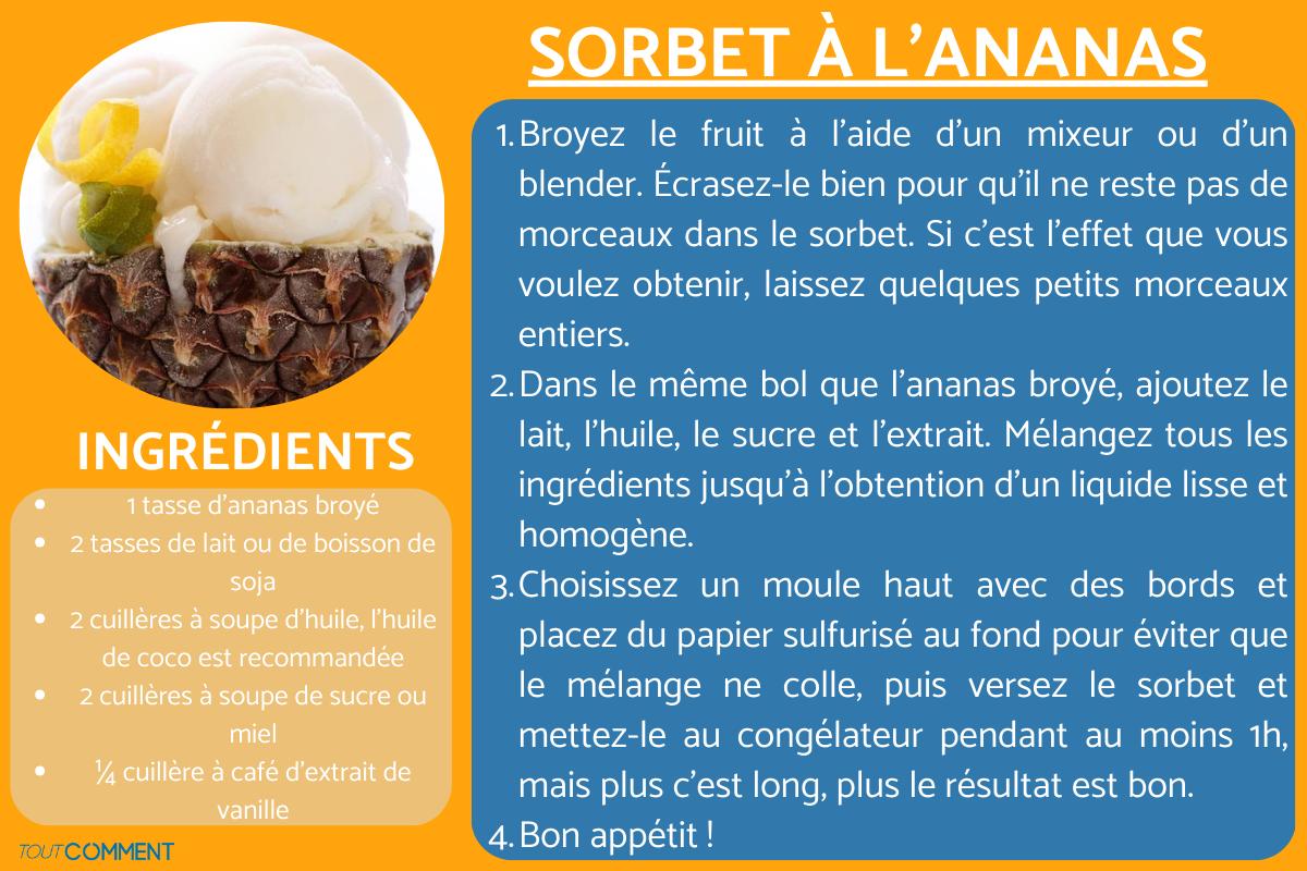 Sorbet à l'ananas
