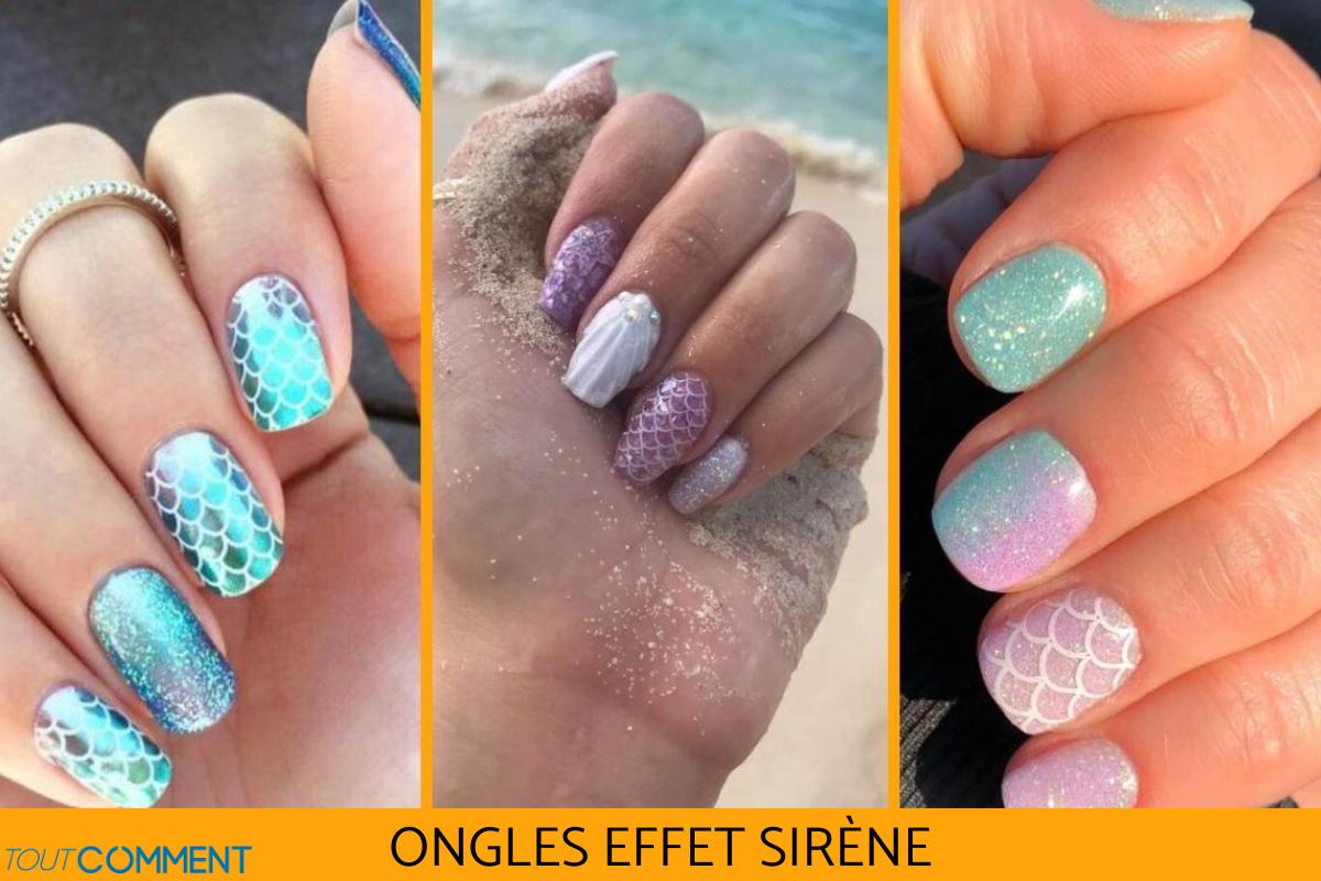 Ongles effet sirène