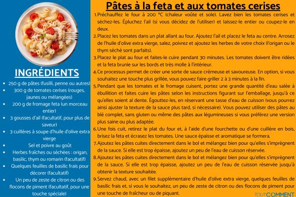 Pâtes à la feta et aux tomates cerises