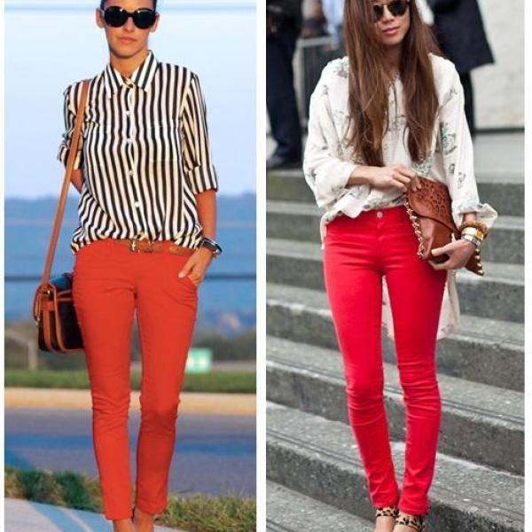 Comment assortir un pantalon rouge