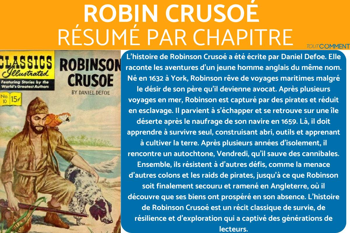 Robinson Crusoé : résumé détaillé par chapitre