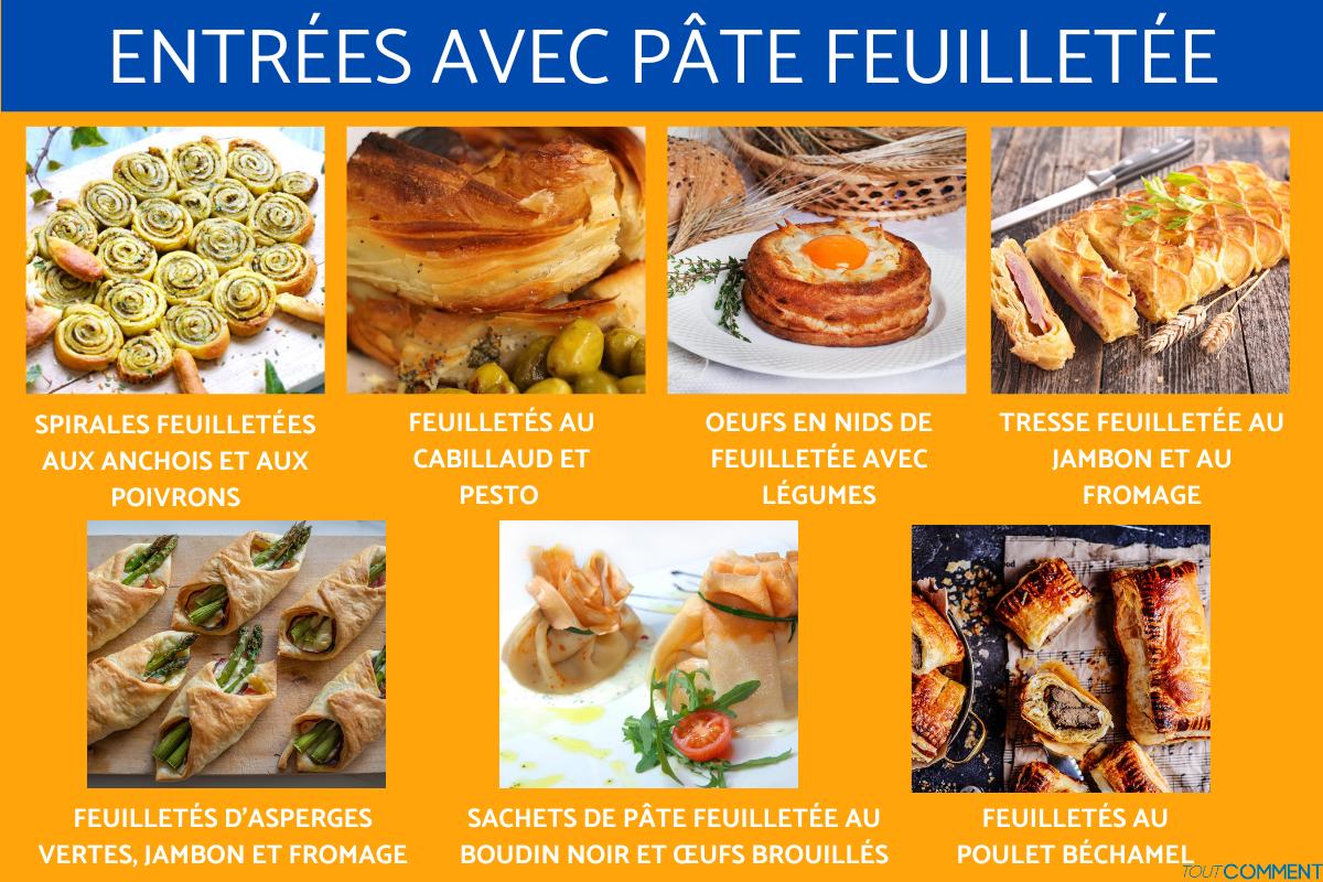 Entrées avec pâte feuilletée