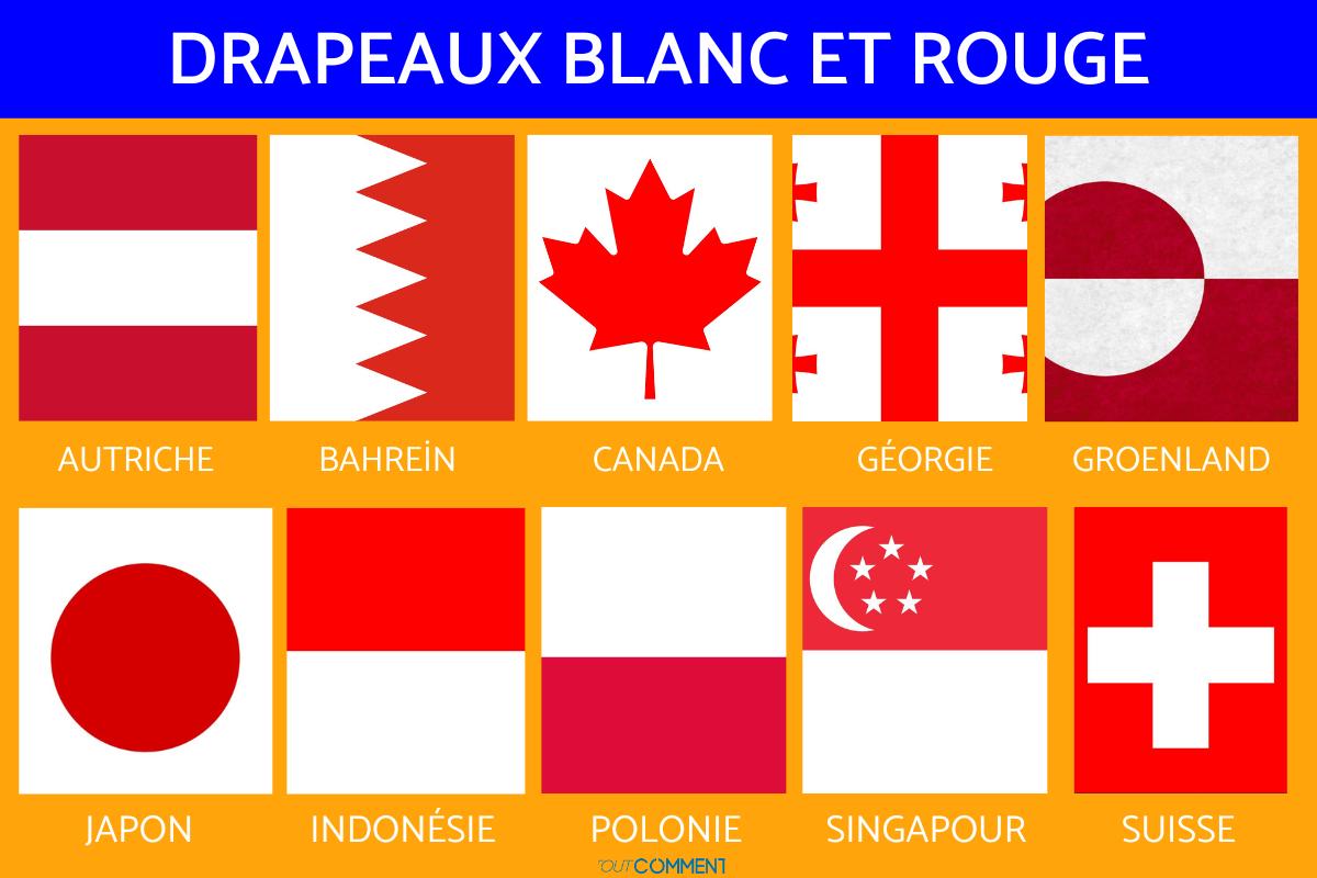 Drapeaux rouge et blanc